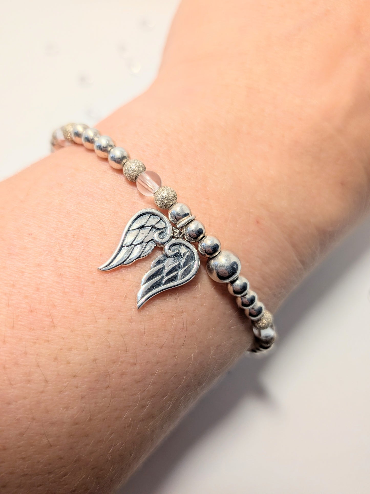 GRACE Double Angel Winged Beaded Bracelet