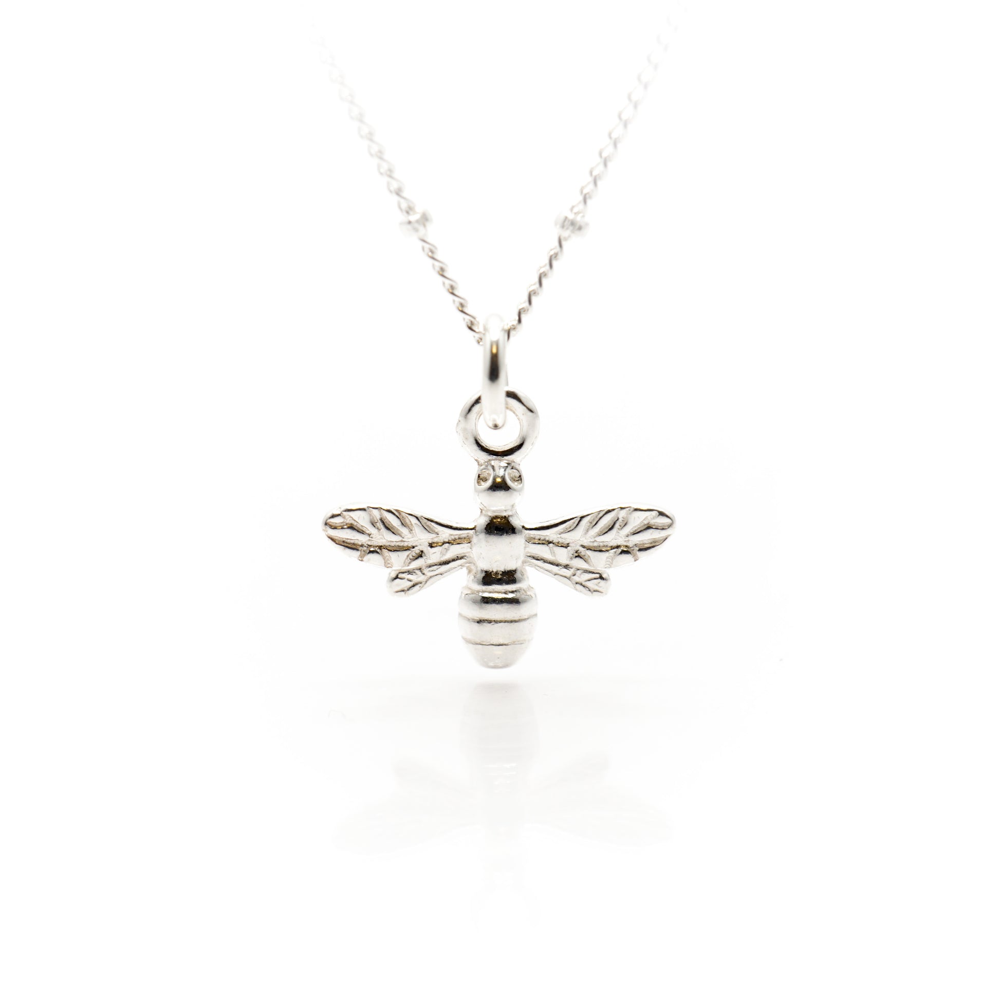 Sterling Silver Bee Satellite Chain Necklace - SKU 1200 - Sophellie Jewellery