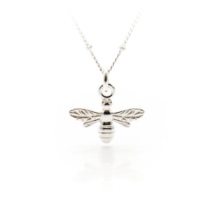 Sterling Silver Bee Satellite Chain Necklace - SKU 1200 - Sophellie Jewellery