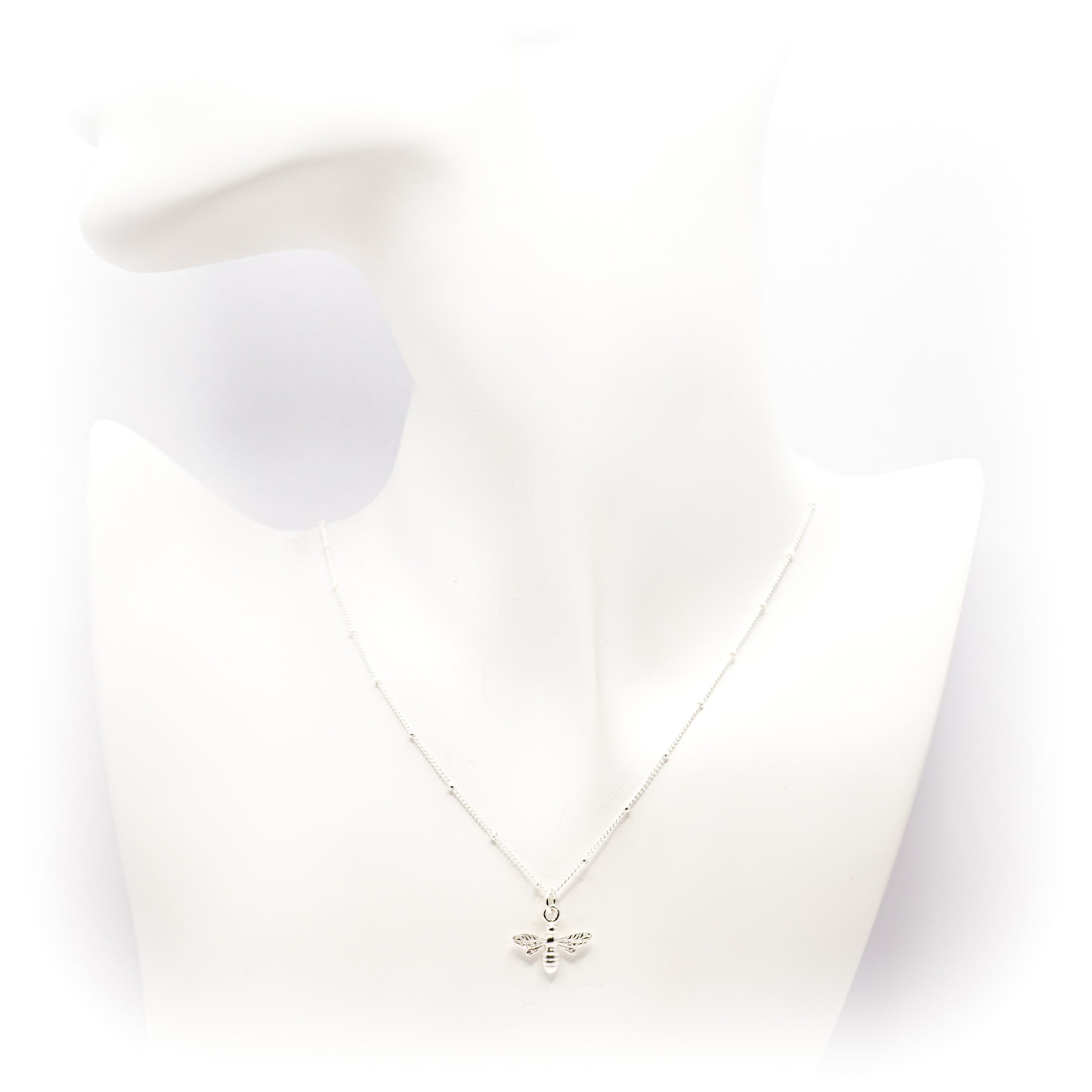 Sterling Silver Bee Satellite Chain Necklace - SKU 1200 - Sophellie Jewellery