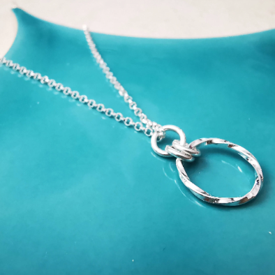 Sterling Silver Infinity Circle Necklace - SKU 1220 - Sophellie Jewellery