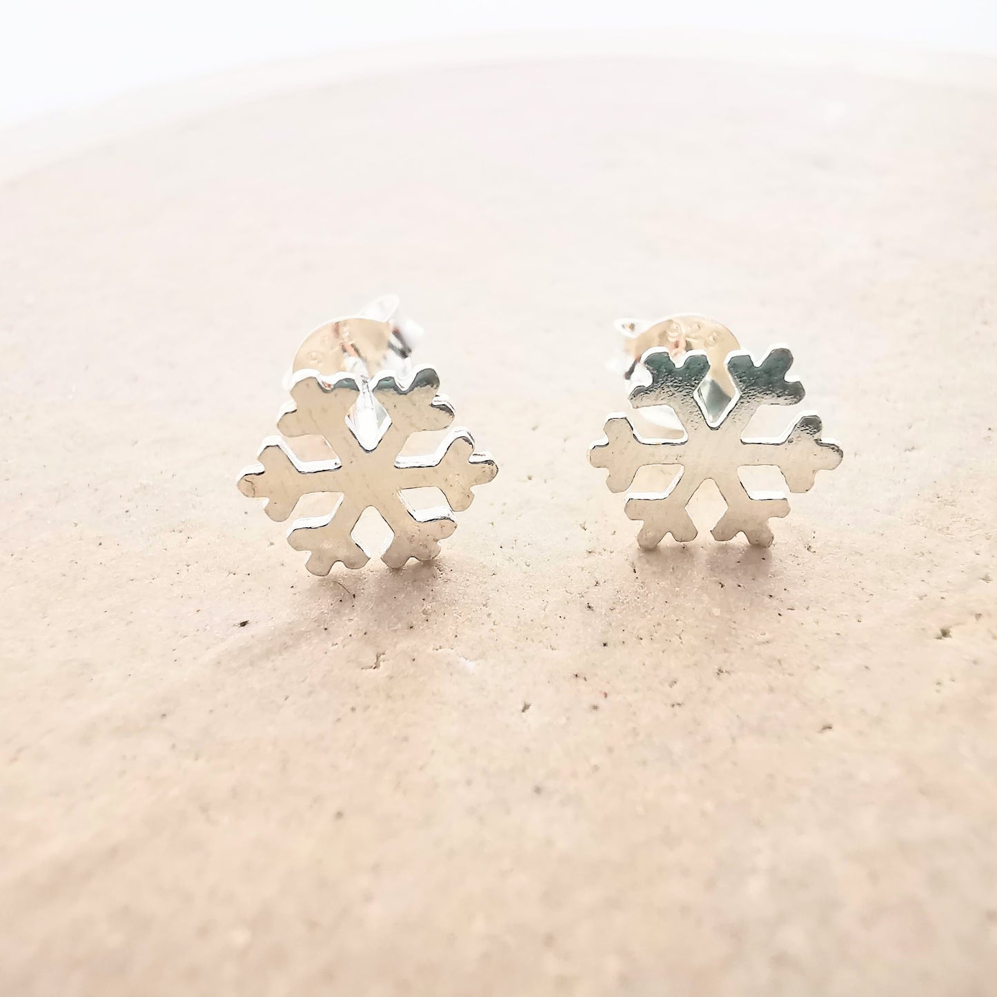 Sterling Silver Snowflake Stud Earrings - SKU 276 - Sophellie Jewellery