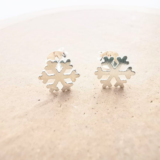 Sterling Silver Snowflake Stud Earrings - SKU 276 - Sophellie Jewellery