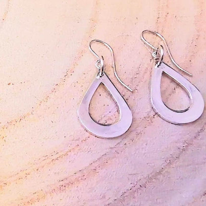 Sterling Silver Teardrop Dangle Earrings - SKU 1067 - Sophellie Jewellery