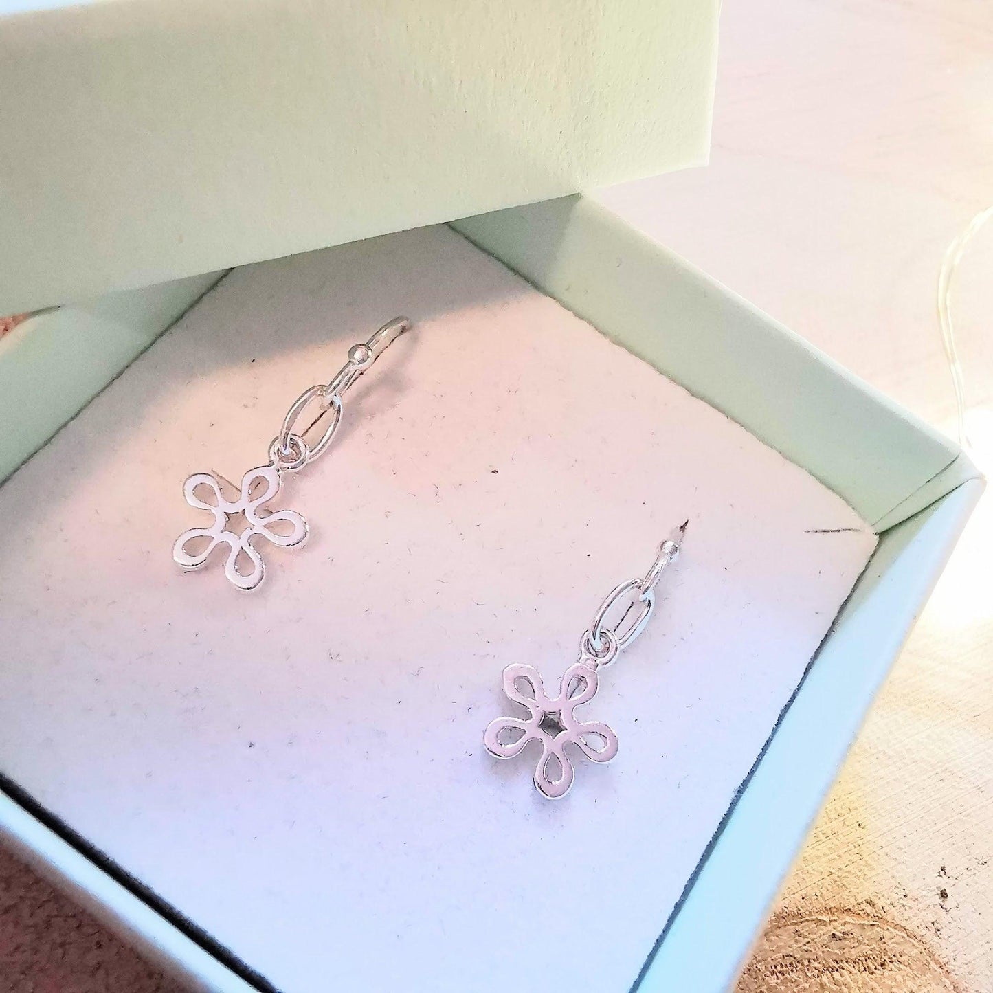 Sterling Silver Flower Earrings - SKU 1043 - Sophellie Jewellery