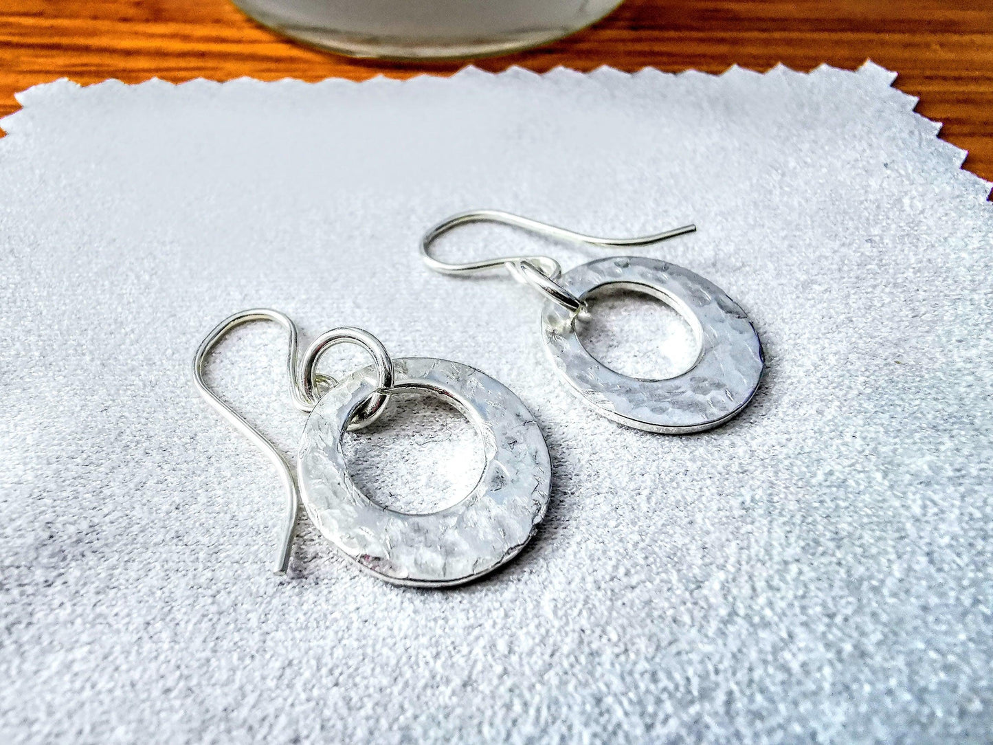 Sterling Silver Circle Pendant Earrings - SKU 1057 - Sophellie Jewellery