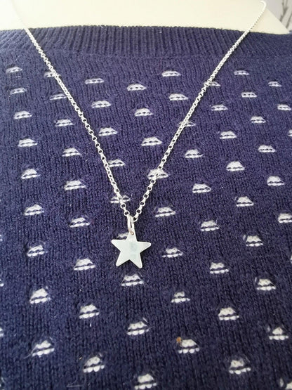 Sterling Silver Star Pendant Necklace - SKU 1062 - Sophellie Jewellery