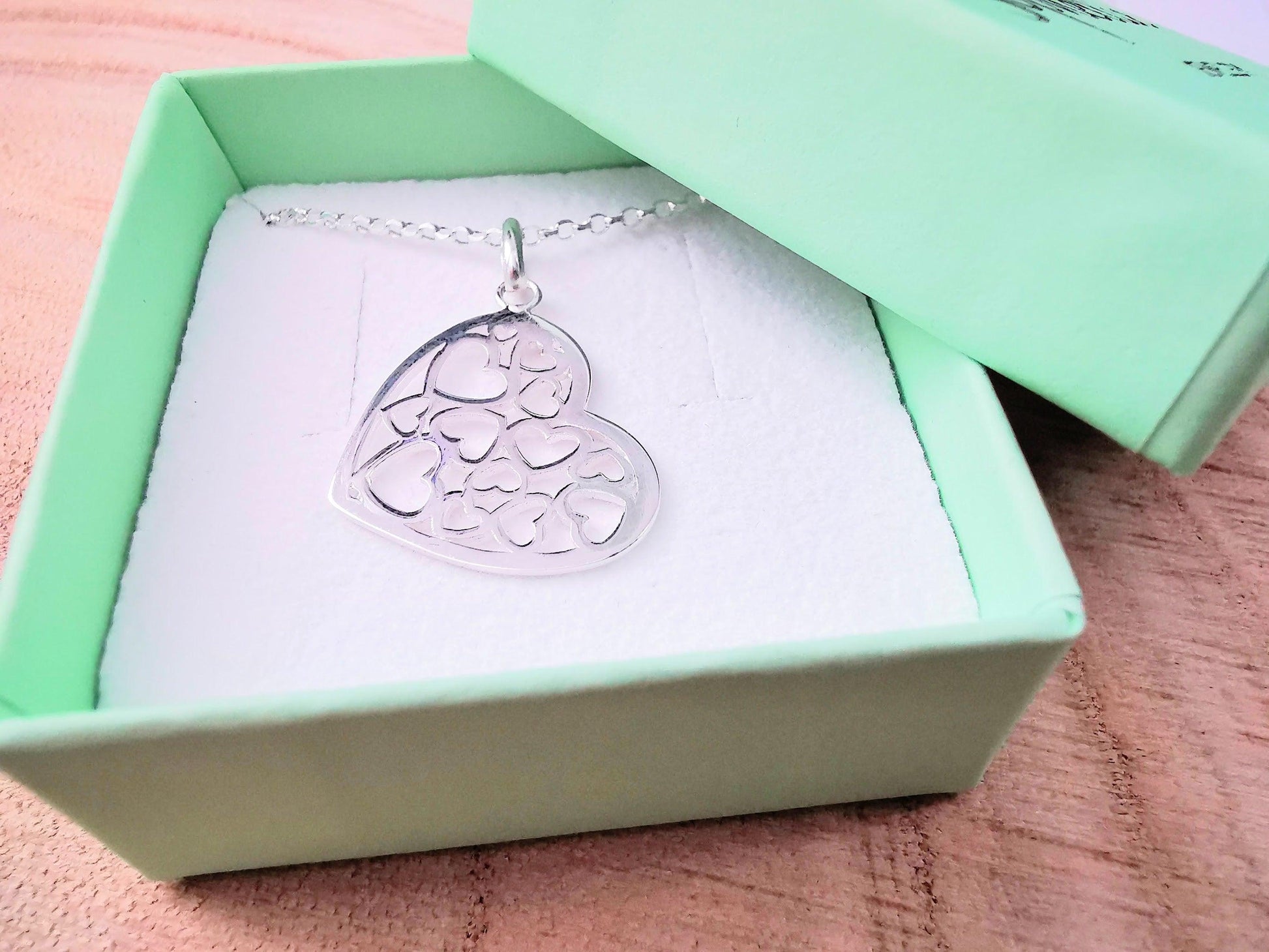 Sterling Silver Heart Necklace - SKU 1065 - Sophellie Jewellery