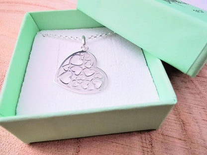 Sterling Silver Heart Necklace - SKU 1065 - Sophellie Jewellery