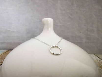Sterling Silver Single Ring Story Necklace - SKU 674 - Sophellie Jewellery