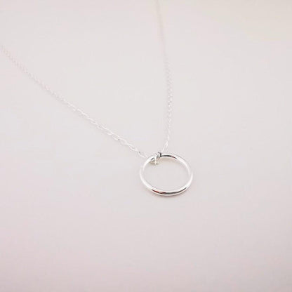 Sterling Silver Single Ring Story Necklace - SKU 674 - Sophellie Jewellery