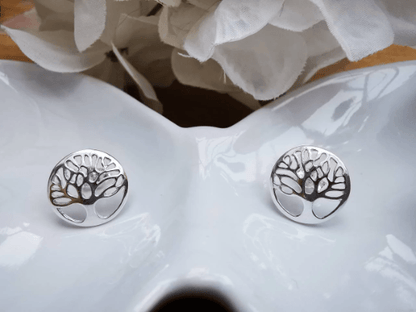 Sterling Silver Tree Of Life Stud Earrings - SKU 732 - Sophellie Jewellery