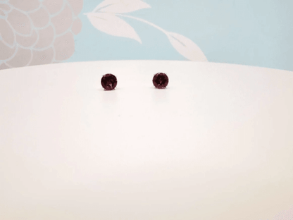 Sterling Silver Garnet Stud Earrings - SKU 793 - Sophellie Jewellery