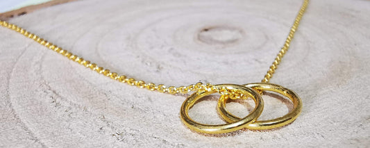 Gold Two Story Ring Milestone Necklace - SKU 027 - Sophellie Jewellery