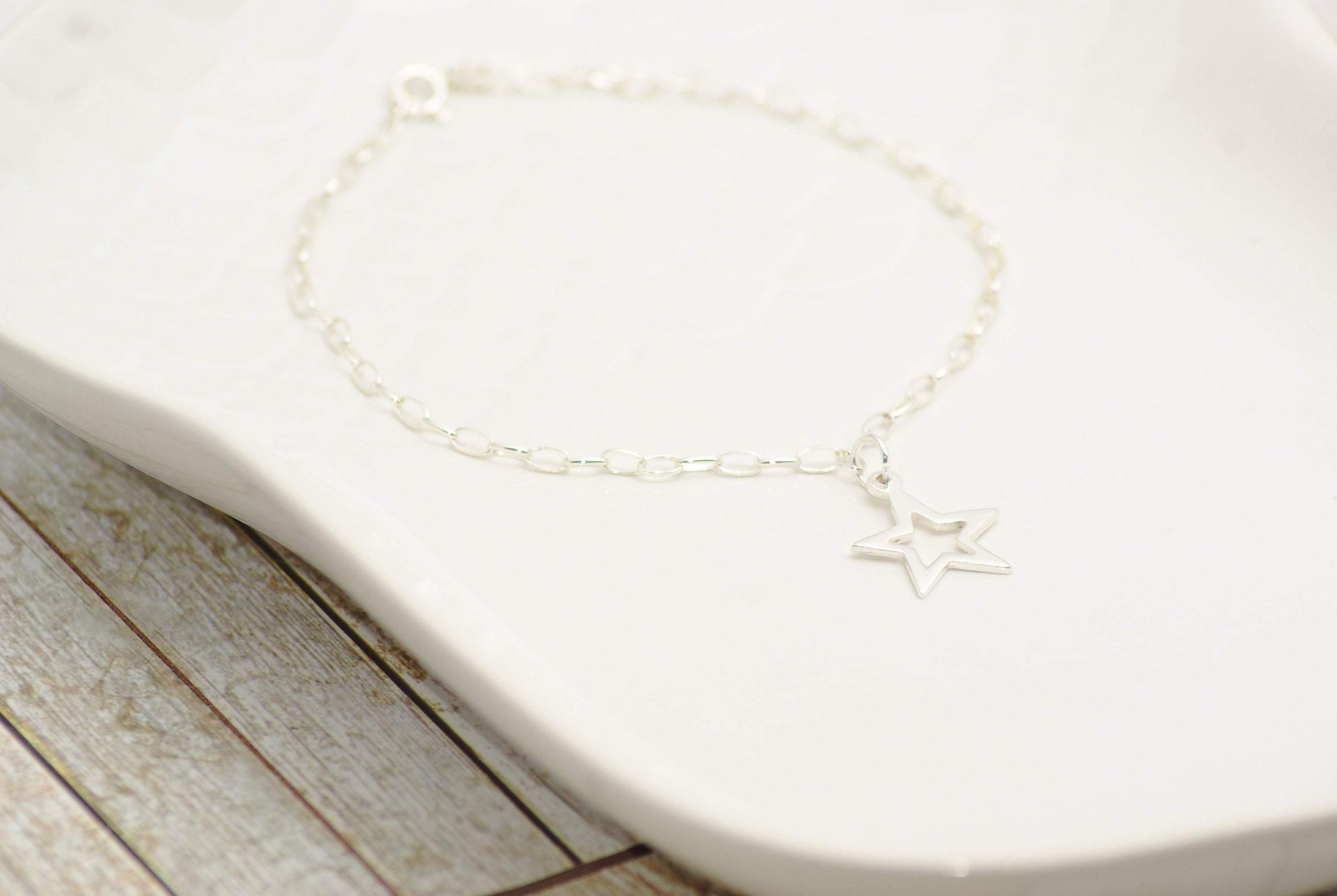 Sterling Silver Star Charm Bracelet - SKU 151 - Sophellie Jewellery