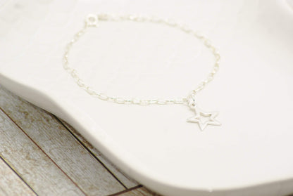 Sterling Silver Star Charm Bracelet - SKU 151 - Sophellie Jewellery