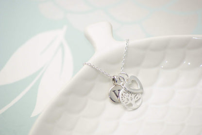 Silver Personalised Tree Of Life Necklace - SKU 006 - Sophellie Jewellery