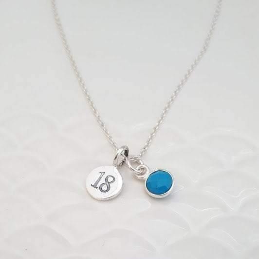 Sterling Silver 18th Birthday Milestone Necklace - SKU 390 - Sophellie Jewellery