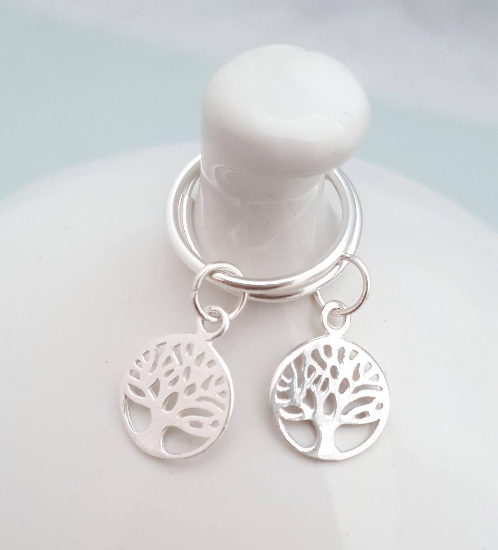 Sterling Silver Tree Of Life Hoop Earrings - SKU 427 - Sophellie Jewellery