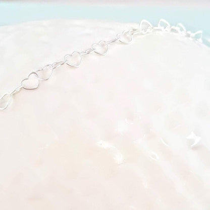 Sterling Silver Heart Link Necklace - SKU 471 - Sophellie Jewellery