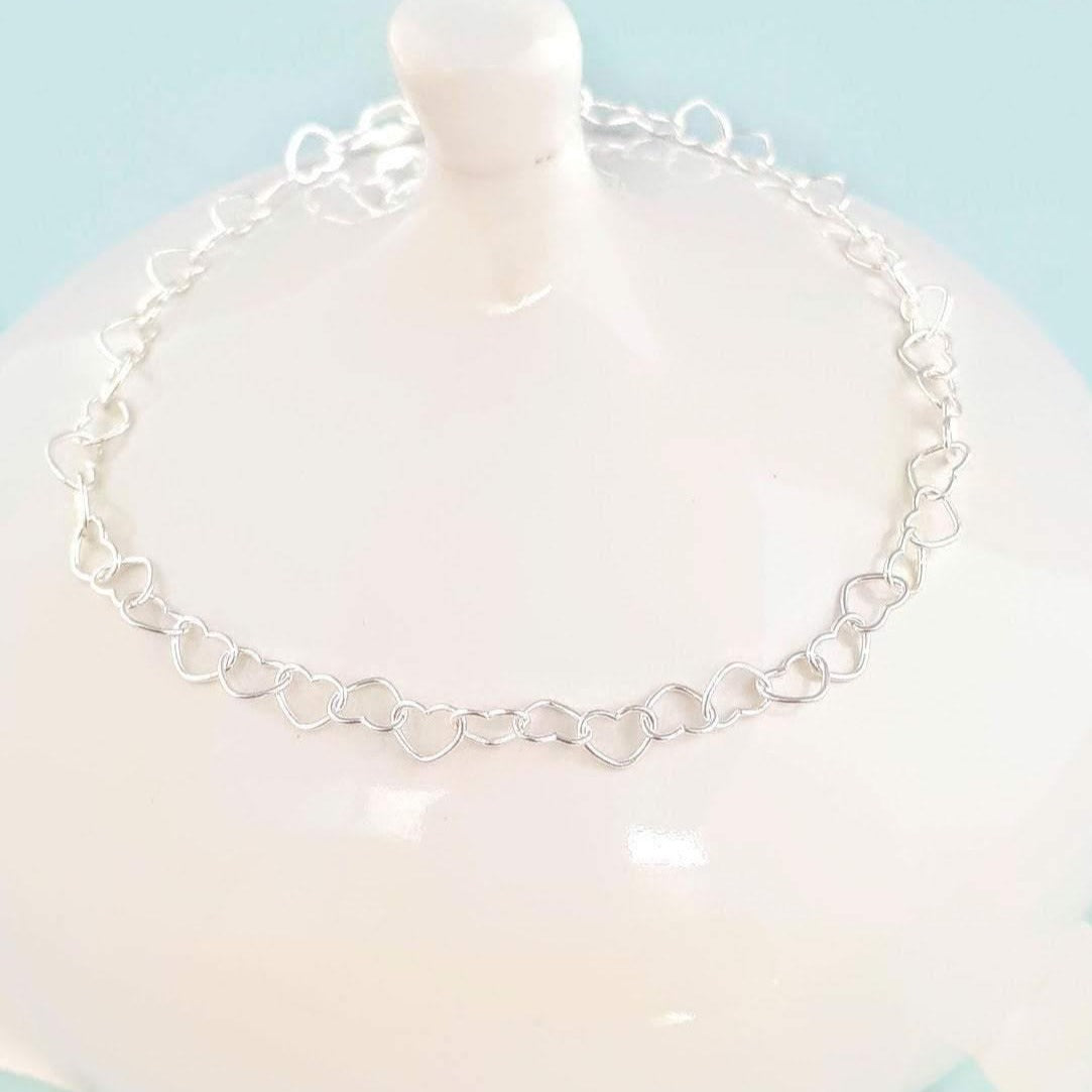 Sterling Silver Heart Bracelet - SKU 290 - Sophellie Jewellery