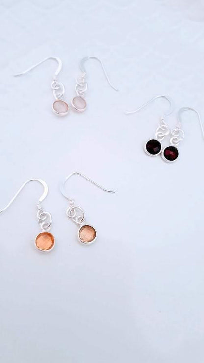 Sterling Silver Gemstone Earrings - SKU 344 - Sophellie Jewellery