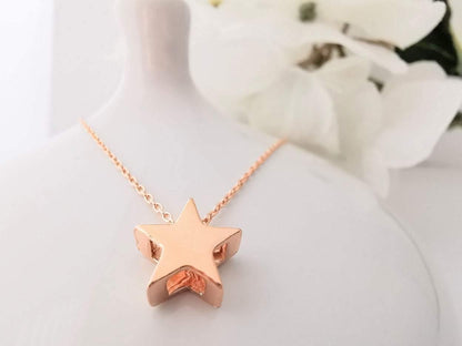 Rose Gold Single Star Necklace - SKU 403 - Sophellie Jewellery