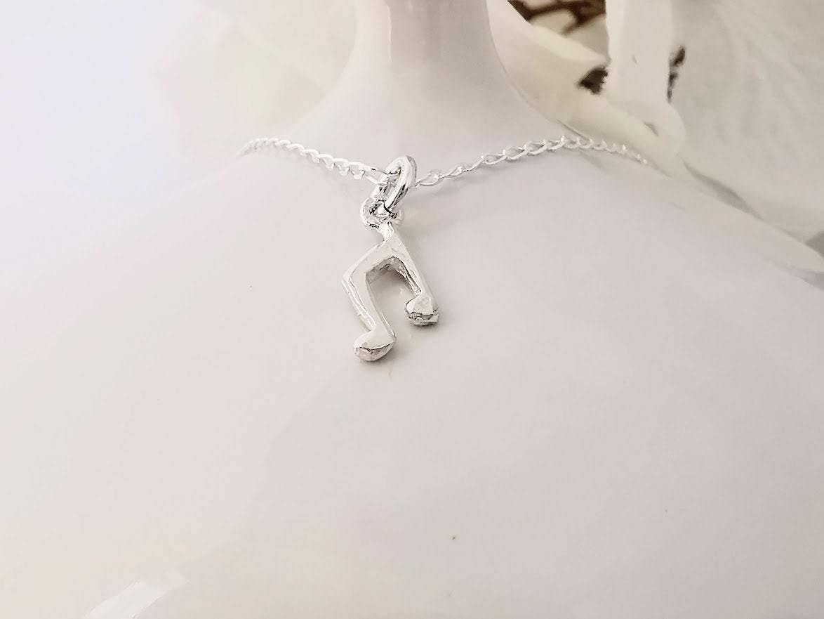 Sterling Silver Music Note Necklace - SKU 534 - Sophellie Jewellery