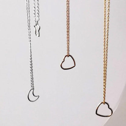 Rose Gold Heart Necklace - SKU 544 - Sophellie Jewellery