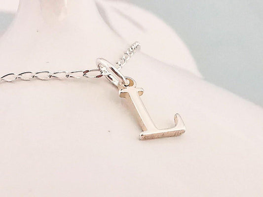 Sterling Silver Initial L Necklace - SKU 569 - Sophellie Jewellery