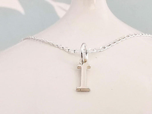 Sterling Silver Initial I Pendant Necklace - SKU 572 - Sophellie Jewellery