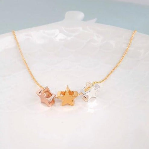 Trio Of Star Necklace - SKU 405 - Sophellie Jewellery