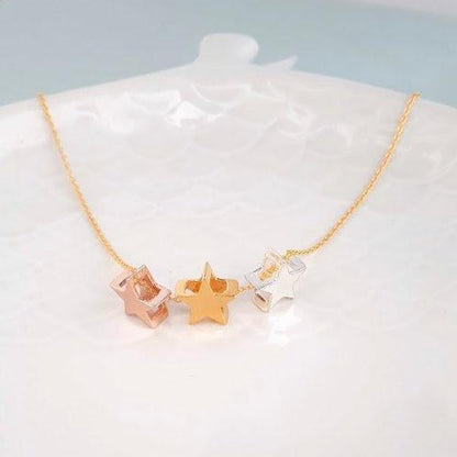 Trio Of Star Necklace - SKU 405 - Sophellie Jewellery