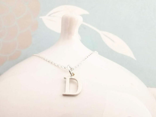 Sterling Silver Initial D Necklace - SKU 560 - Sophellie Jewellery