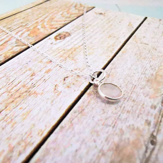 Sterling Silver Moonstone Necklace - SKU 003 - Sophellie Jewellery