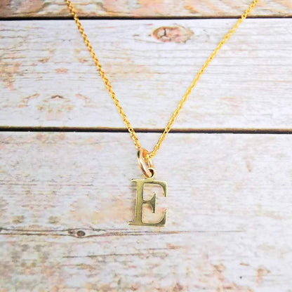 Gold Initial E Pendant Necklace - SKU 653 - Sophellie Jewellery