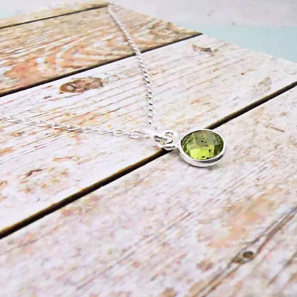 Sterling Silver Peridot Necklace - SKU 667 - Sophellie Jewellery